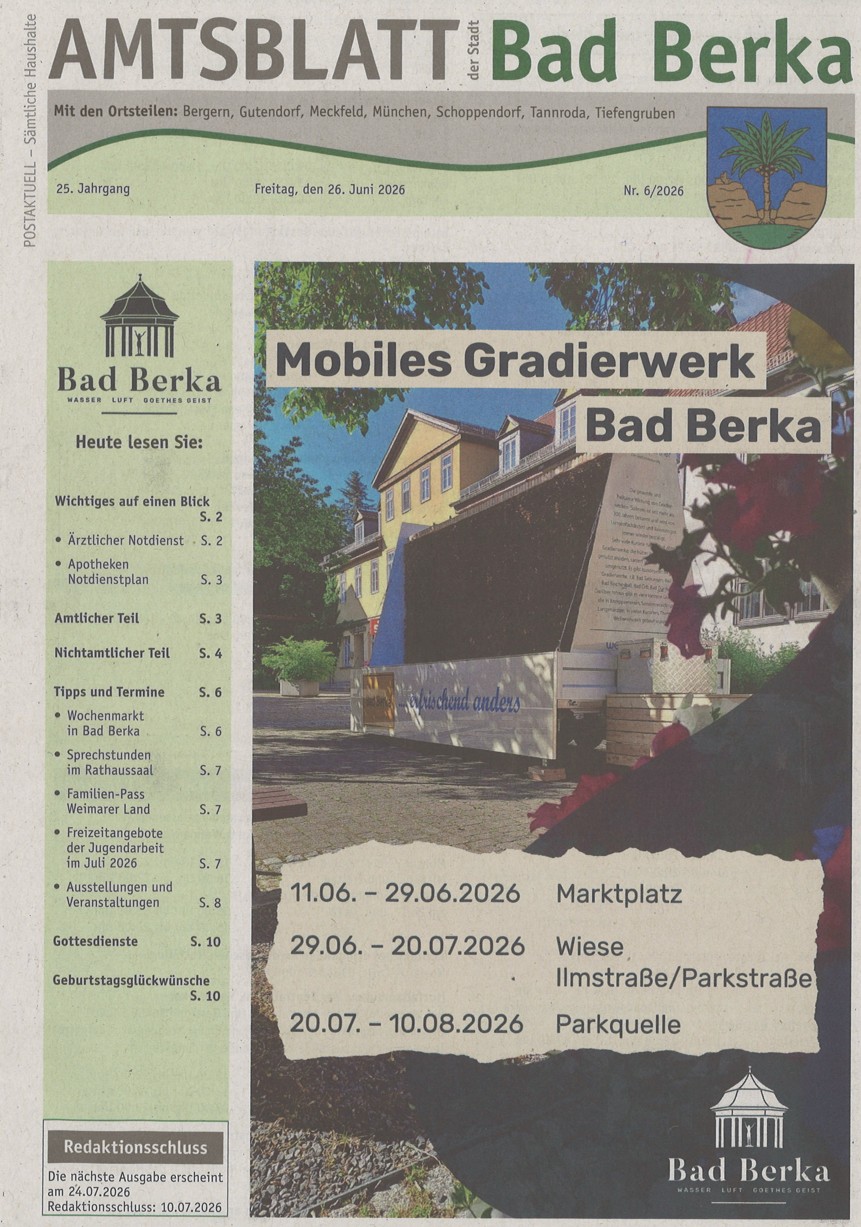 Mobiles Gradierwerk in Bad Berka